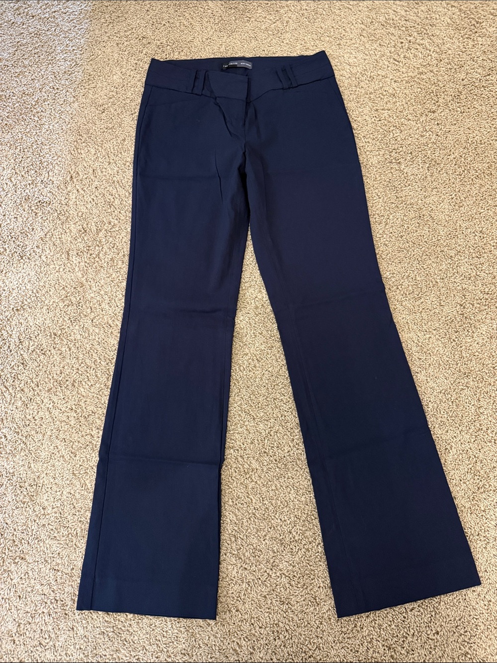 The Limited Navy Boot-Cut Dress Pants
